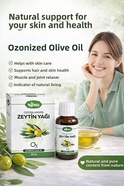 Generic Brand زيت الزيتون المعالج بالأوزون 50 مل - زيت للعناية بالبشرة والشعر...