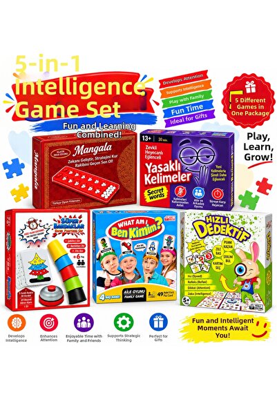 W-Design 5 Educational and Entertaining Boxed Brain Teasers Mega Set