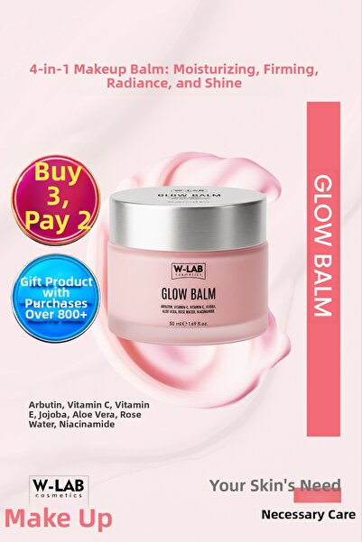 W-Lab Cosmetics بلسم مكياج 4 في 1 للترطيب والقاعدة والتألق واللمعان 50 مل