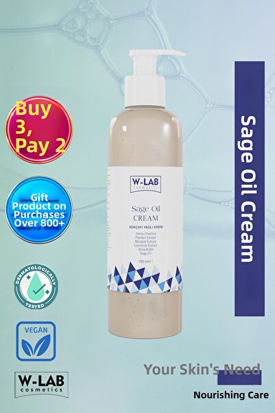 W-Lab Cosmetics Sage Oil Varicose Vein Cream with Sage Oil 190 ml