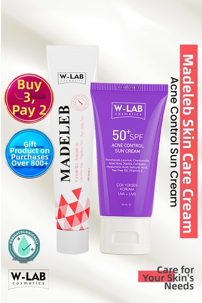 W-Lab Cosmetics Madeleb Cream 40 ml and W Lab Acne Control Sunscreen 50 ml
