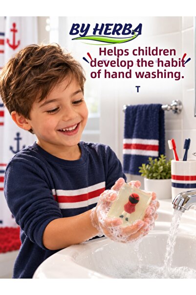 By Herba Transparent Glycerin Soap with Red Hero Figure Toy – 140 g