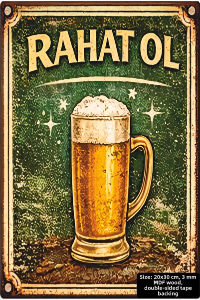 Hayat Poster Relax Ol Beer Drink Inside Funny Humorous Sayings Wall Writing R...