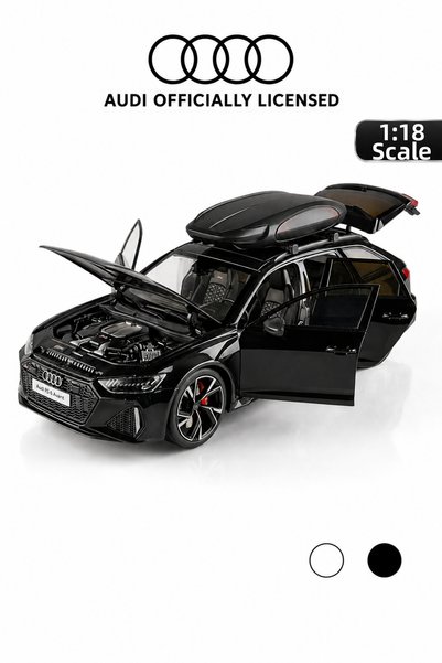 HMB Models سيارة أودي RS6 أفانت بمقياس 1:18 مع إضاءة وصوت، نموذج سيارة معدني ...