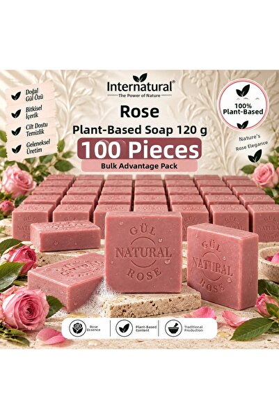 Dermolive Internatural Rose Herbal Soap 120 g - 100 Pieces