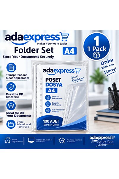 ADAEXPRESS حقيبة ملفات شفافة صديقة للبيئة 1 عبوة