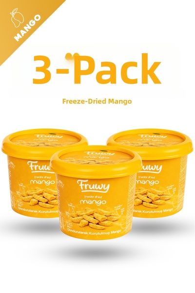 fruwy مانجو مجفف بالتجميد كوفا عبوة من 3 قطع