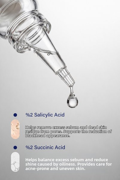 Cosmique 2% Salicylic Acid + 2% Succinic Acid + 1% Zinc Pca - Anti-Pore and Blackhead Skin Care Serum 25 ml