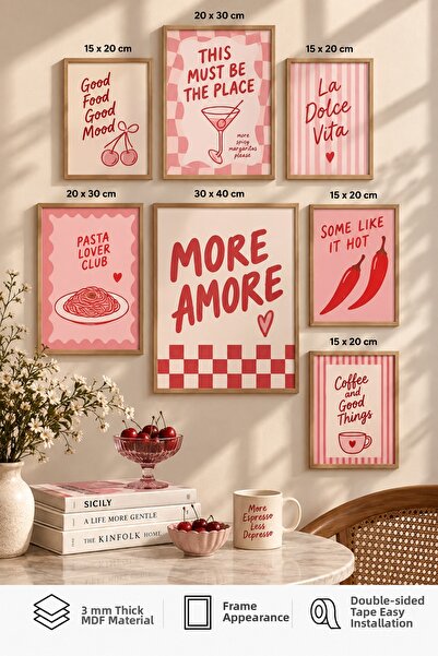 UNT 7-Piece Frame-Looking Modern Painting Set |   Retro & Pop Art |   Living ...