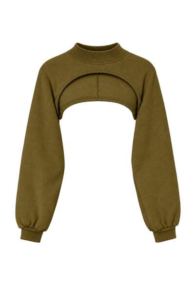 TRENDYOLMİLLA Yağ Yeşil Örme Sweatshirt TWOAW26SW00258