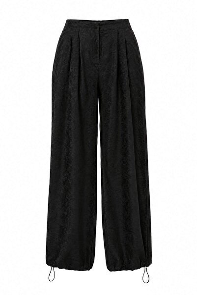 TRENDYOLMİLLA Siyah Süet Şalvar Pantolon TWOAW27PL00114