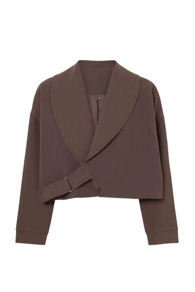 Trendyol Collection Dark Brown Blazer Jacket Twoaw27Bc00052