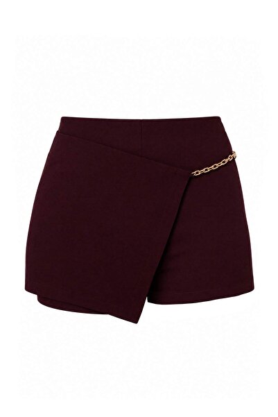 Trendyol Collection Petite Burgundy Short Skirt Twoaw27Et00091