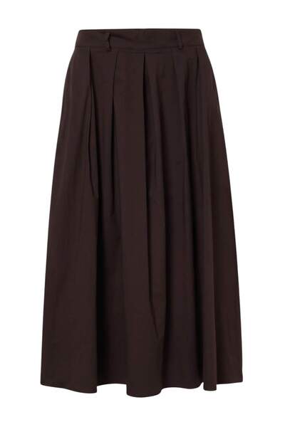 Trendyol Modest Dunkelbraunes, reguläres Popeline-Set mit schlichtem Webmuste...