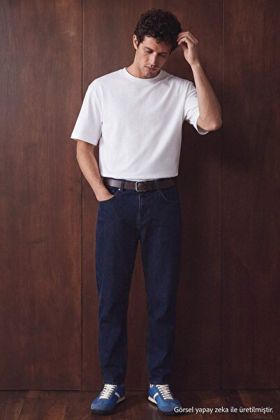 TRENDYOL MAN Lacivert Essential Fit %100 Pamuk Jean TMNAW27JE00016