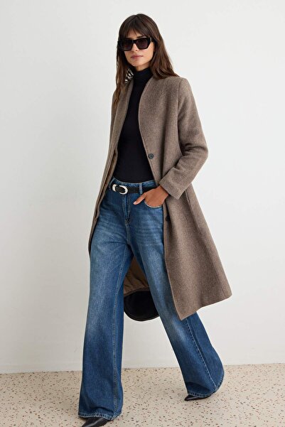 Trendyol Collection Mink Fitted Coat Twoaw27Kb00047