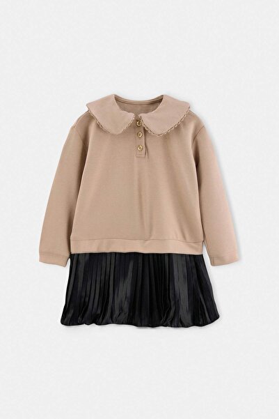 TRENDYOLKIDS Stone Girl's Midi Knitted Dress Tkdaw27El00011