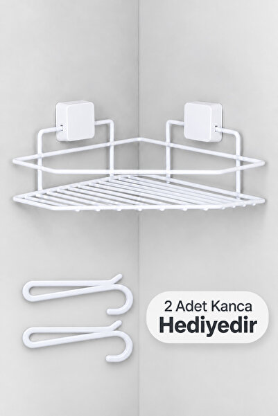 Hagen Lifetime Rustproof Adhesive White Bathroom Shelf Bathroom Organizer Bat...