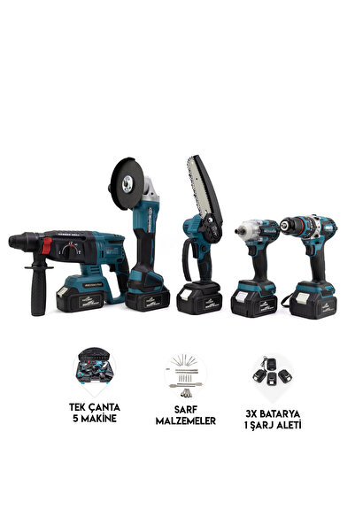 Dawreek Beşli Set MK350 (Budama testeresi 10mm Ç.MANDREN+S.SIKMA+Ş.SPRAL+Ş.Hİ...
