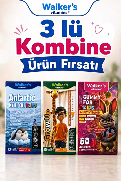 WalkersVitamins Omega 3 - Focus Eye - Multivitamin Gummy 3 PAKET Sitikolin, D...