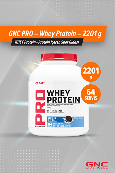 GNC vitamin PRO – Whey Protein – 2201 g (64 servis) - Bisküvi ve Krema Aromalı