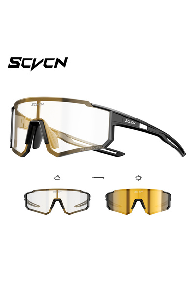 Choice1 Photochromic GOLD-04 SCVCN Photochromic Sunglasses for Men Cycling Gl...