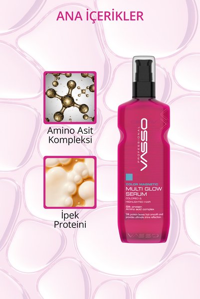 VASSO WOMEN Boyalı Saçlar Için Ipek Proteinli Parlaklık Ve Canlılık Veren Saç Serumu 175 ml