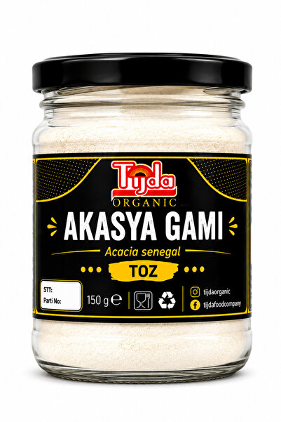 TİJDA Akasya Gamı/Arabic Gum/ Prbyt.Toz Arap Zamkı 150 gr Lif Kaynağı Saf İçerik Acacia Senegal
