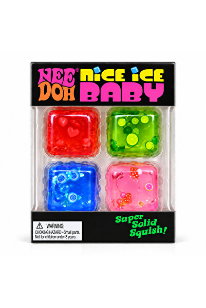 HOME MODE Nice Ice Baby Soft & Squeezable Stress Relief Ice Cubes – 4-Pack Sl...