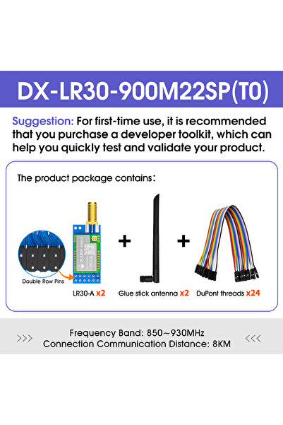 Choice5 LR30 868 915Mhz T0 DX-LR30 RF LoRa Module SX1262 Chip Wireless Module...