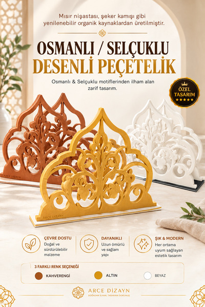 Özel Tasarım Osmanlı Desenli Lüks Peçetelik