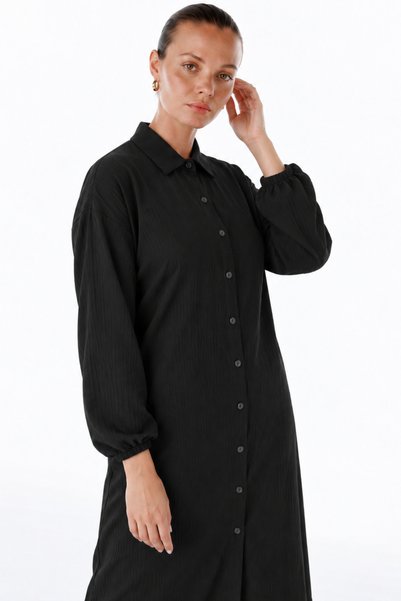 şuranur Wrap Shirt Collar Tunic Suit Buttoned Suitable for Hijab 2XL 6XL
