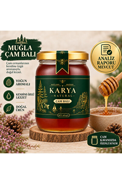 KARYA NATURAL Muğla'dan Süzme Çam Balı 425 G Cam Kavanoz