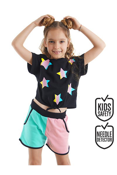 MSHB&G Σετ καλοκαιρινό μπλουζάκι για κορίτσια Colorful Stars