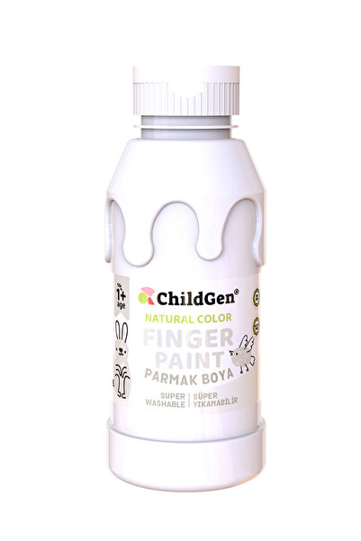 ChildGen Süper Yıkanabilir Parmak Boya 350 ml - Beyaz