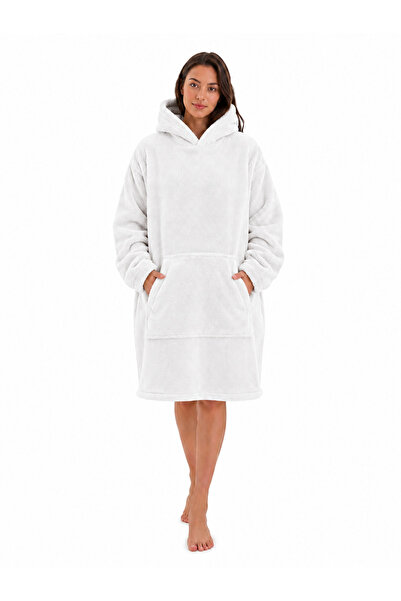 Mulberry Wellsoft Kapşonlu Giyilebilir Tv Battaniyesi unisex Over size