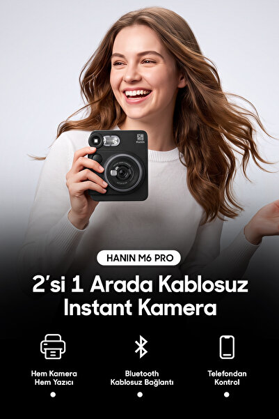 hanın M6 Pro Instant Ekranlı Kamera 2MP 300DPI Anında Baskı Yapabilen Seyahat...