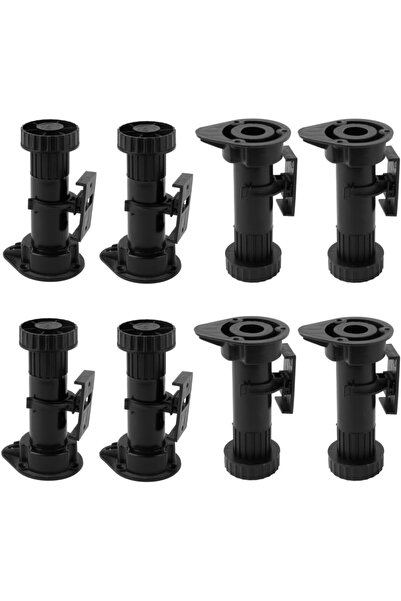 Allmanu 12CM Heavy Duty Plastic Cabinet Legs Adjustable Height 12-15CM, Black...