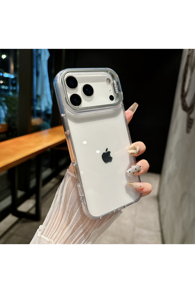 Choice15 iPhone17 Pro Max Silvery Transparent Hard Shell Phone Case for IPhon...