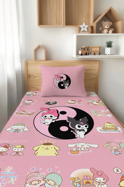 Şen Dekorasyon Kuromi and Characters Children's Pique Set