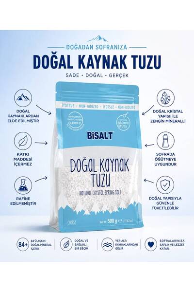 Bisalt Doğal Kaynak Tuzu 500 g (iri taneli)