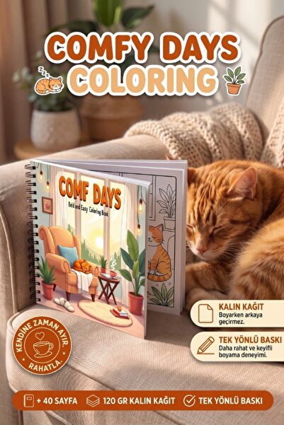Pink Swan Craft كتاب تلوين كبير الحجم مقاس 20 × 20 سم من Bold And Easy Comf D...