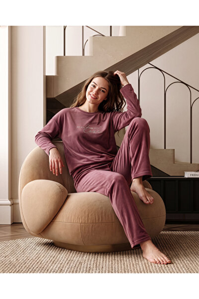 nisaNCa Kışlık Kadın Kadife Pijama Takımı - Süper Soft Serisi