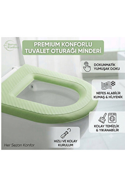 LOVYCO Klozet Pedi,Esnek Yıkanabilir Klozet Kapağı Kılıfı Banyo Tuvalet Pedi,...