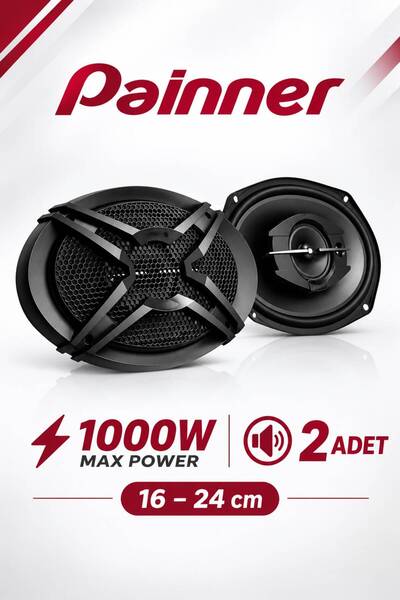 Painner P-696 1000 Watt Oto Hoparlör Oval 6x9 (16-24CM) Araba Hoparlör 2 Adet...