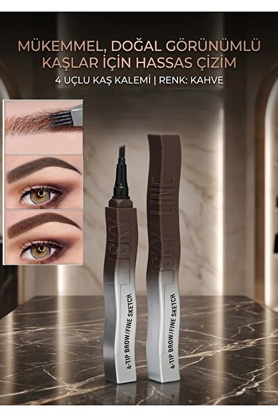 SİBELA BEAUTY GÜZEL GÖRMEK GÜZEL DÜŞÜNDÜRÜR Kahverengi SKY LINE 4 Uçlu Mikro ...