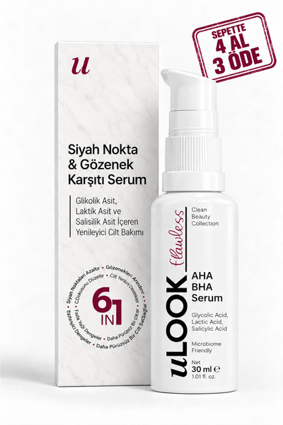 uLOOK Siyah Nokta ve Gözenek Karşıtı AHA BHA Peeling Serum | Salisilik Asit İ...