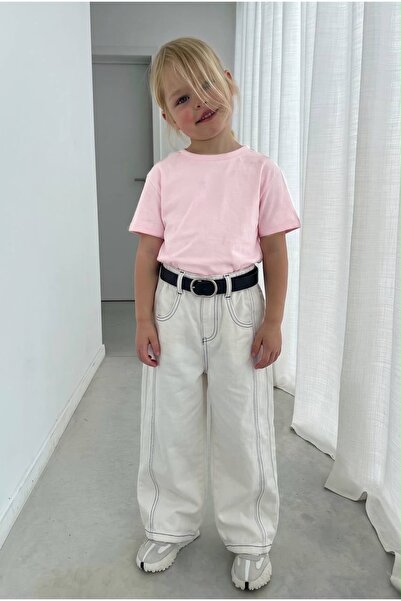 poalakıds Wide Leg Beyaz Jeans