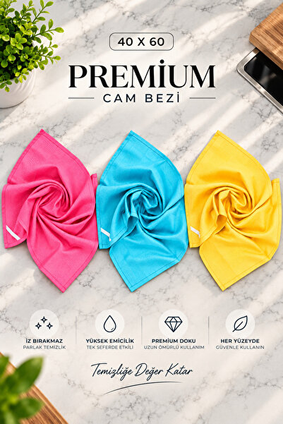 Naym Store Imported 3-Pack Glass Cloth Cleaning Cloth Drying Cloth Microfiber...