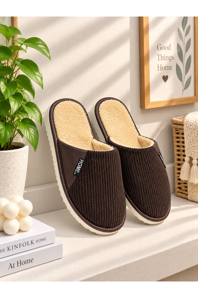 Moda Frato Home Men's House Slippers Soundproof Wool Slippers with Sound-Abso...